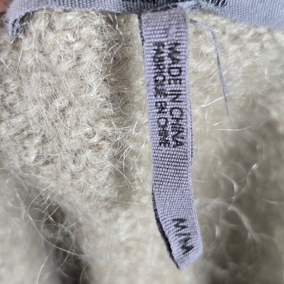 Buffalo David Bitton Size Medium Tan Knit Sweater Vest Front Pockets Pullover - Picture 10 of 13